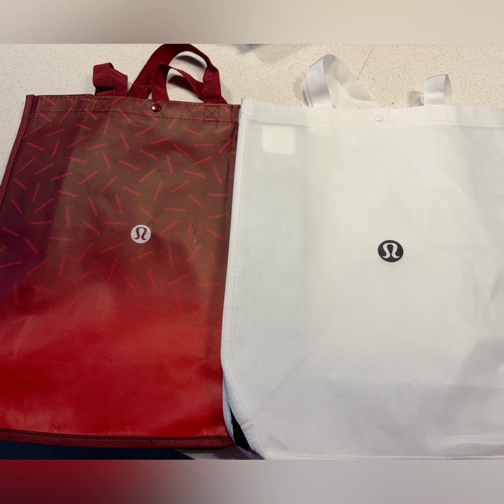 Lululemon large reusable shopping bags totes NEW